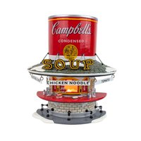 Dept 56 Campbell's Soup Counter, Snow Village Building 2002, Lighted Christmas Village House, Vintage D56 Retired Figurine with Box