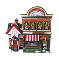 Dept 56 Mainstreet Gift Shop, Snow Village 1997, Lighted Christmas Building, Retired D56 House with Box, Holiday Village Display