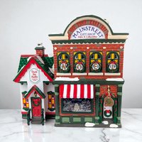 Dept 56 Mainstreet Gift Shop, Snow Village 1997, Lighted Christmas Building, Retired D56 House with Box, Holiday Village Display