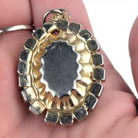 Vintage Aurora Borealis Rhinestone Pendant: Gothic Glam Necklace