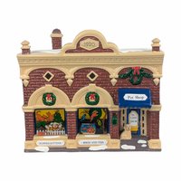 Vintage 1992 Dept 56 Village Vet and Pet Shop, Snow Village Christmas Building with Light, Holiday Decor Gift for Animal Lover