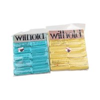 Vintage Wilhold Snap On Hair Rollers, Set of 2 NOS Packs, Large and Medium Plastic Curlers for Big Hair Volume, 80s Hair Styling Tools