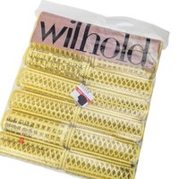 Vintage Wilhold Snap On Hair Rollers, Set of 2 NOS Packs, Large and Medium Plastic Curlers for Big Hair Volume, 80s Hair Styling Tools