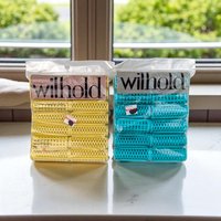 Vintage Wilhold Snap On Hair Rollers, Set of 2 NOS Packs, Large and Medium Plastic Curlers for Big Hair Volume, 80s Hair Styling Tools