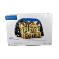 Vintage 1998 Dept 56 Stick Style House, Snow Village Lighted Christmas Building with Box, Victorian Holiday Mantle Decor