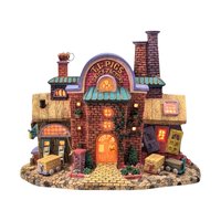 Vintage Dept 56 T.L. Pigs Brick Factory: Christmas Village Lit Building