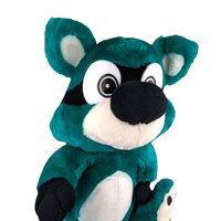Vintage Nanco Bandit Green Raccoon Plush: Collectible Retro Toy