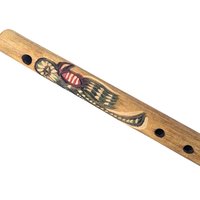 Handmade Carved Inca Quena Flute: Andean Folk Art Instrument