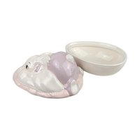 Vintage Hand Painted Easter Bunny Bowl: Ceramic Spring Decor