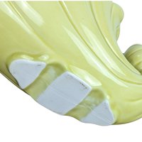 Vintage Yellow Ceramic Cornucopia Planter: Retro Home Decor