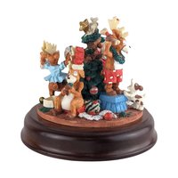 Vintage House of Lloyd Christmas Music Box: Wreck the Halls Santa Figurine