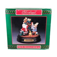 Vintage House of Lloyd Christmas Music Box: Wreck the Halls Santa Figurine