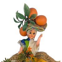 Vintage Florida Souvenir Doll: Calypso Orange Picker Figurine