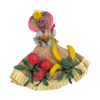 Vintage Calypso Fruit Doll: Caribbean Style Figurine