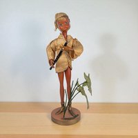 Vintage Tilso Elf Figurine: Mid-Century Pixie Flute Player Doll