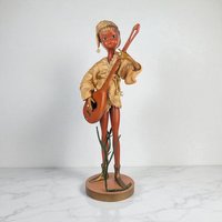 Tilso Banjo Player Figurine: Vintage Mid-Century Pixie Elf Doll