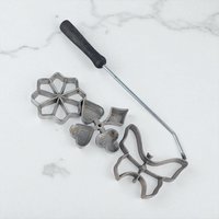 Vintage Rosette Iron Set: Handi Hostess Scandinavian Cookie Molds