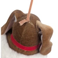 Vintage Plush Rabbit in Stocking: Christmas Bunny Stuffed Animal Decor
