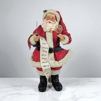 Vintage 1994 Checking It Twice Santa, Imperfect: Possible Dreams Clothtique Figurine