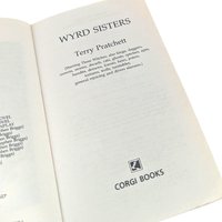 Vintage Wyrd Sisters Paperback, Terry Pratchett Discworld Novel, Josh Kirby Art, Granny Weatherwax Witches Book, 1989 Corgi Edition