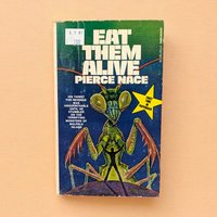 Vintage 1977 Eat Them Alive Paperback, Pierce Nace Horror Novel, Giant Insect Monster Book, 70s Pulp Creature Feature, Manor Books