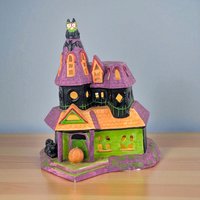 Vintage Silvestri Halloween House: Light-Up Ceramic Spooky Village Building