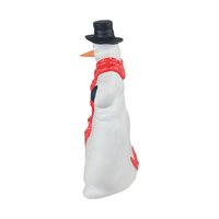 Vintage Dept 56 Ceramic Snowman: Large Holiday Figurine with Polka Dot Scarf