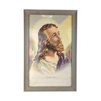 Vintage 1942 "Inspiration" Jesus Print: Framed Religious Christian Wall Art