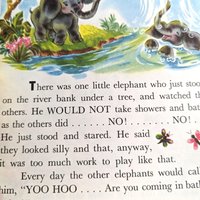 Vintage Children's Book Lot: Littlest Elephant, Romper Room Safety, Mouse & Elephant