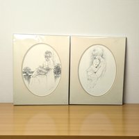 1975 Sharon Johnson Mother and Child Prints: Vintage Nursery Wall Art, Set of 2
