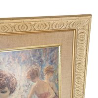 Vintage Ballerina Prints: Framed Ballet Wall Art - Pink & Blue