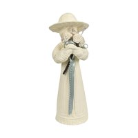 Vintage Mother Daughter Figurines: Ceramic Shabby Chic Decor