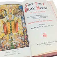 Vintage 1956 Saint Pius X Daily Missal, Traditional Latin Mass Catholic Prayer Book, Hardcover School Edition, Religious Gift