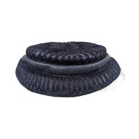 1950s Navy Blue Woven Cocktail Hat: Vintage Pinehurst Millinery with Net Veil