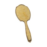 Vintage Lucite & Celluloid Hand Mirror Pair: Imperfect Vanity Decor