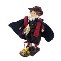Mary Michaud 'Samuel Eaton' Doll: Vintage Silhouette Pilgrim, Signed Artist Doll
