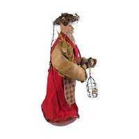 Vintage Silvestri Santa Tree Topper: Folk Art Woodland Father Christmas Figure