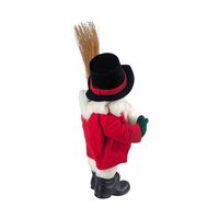 Vintage Annalee Snowman Figure: Large Holiday Doll with Broom, Christmas Decor