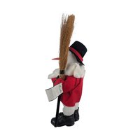 Vintage Annalee Snowman Figure: Large Holiday Doll with Broom, Christmas Decor