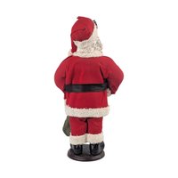 Vintage Classic Santa Figure: Father Christmas with Pipe & Toy Bag, Holiday Decor