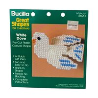Vintage Bucilla Plastic Canvas Shapes: Pre-Cut Christmas Ornament Forms, Craft Supply, You Choose
