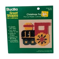 Vintage Bucilla Plastic Canvas Shapes: Pre-Cut Christmas Ornament Forms, Craft Supply, You Choose