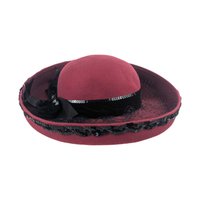 Vintage 1950s Delisa Wool Felt Hat: NOS with Dayton's Tag & Sequin Trim