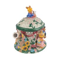Vintage 1998 Rabbit Teapot: Mercuries Decorative Ceramic Garden Party