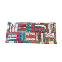 Vintage Quilted Table Runner: Handmade Patchwork Christmas Decor