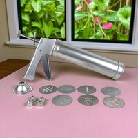 Vintage Wearever Cookie Gun Press, Aluminum Spritz Cookie Maker and Cake Decorating Set, Vintage Bakeware, Kitchen Gadget Gift for Baker