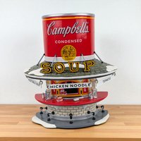 Dept 56 Campbell's Soup Counter, Snow Village Building 2002, Lighted Christmas Village House, Vintage D56 Retired Figurine with Box