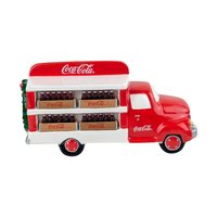 Vintage 1994 Dept 56 Coca-Cola Delivery Truck: Handpainted Ceramic Village Accessory