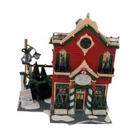 Vintage 2000 Dept 56 Silver Bells Christmas Shop: Snow Village Gift Set