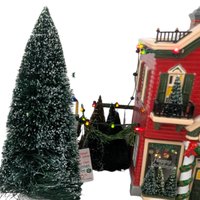 Vintage 2000 Dept 56 Silver Bells Christmas Shop: Snow Village Gift Set